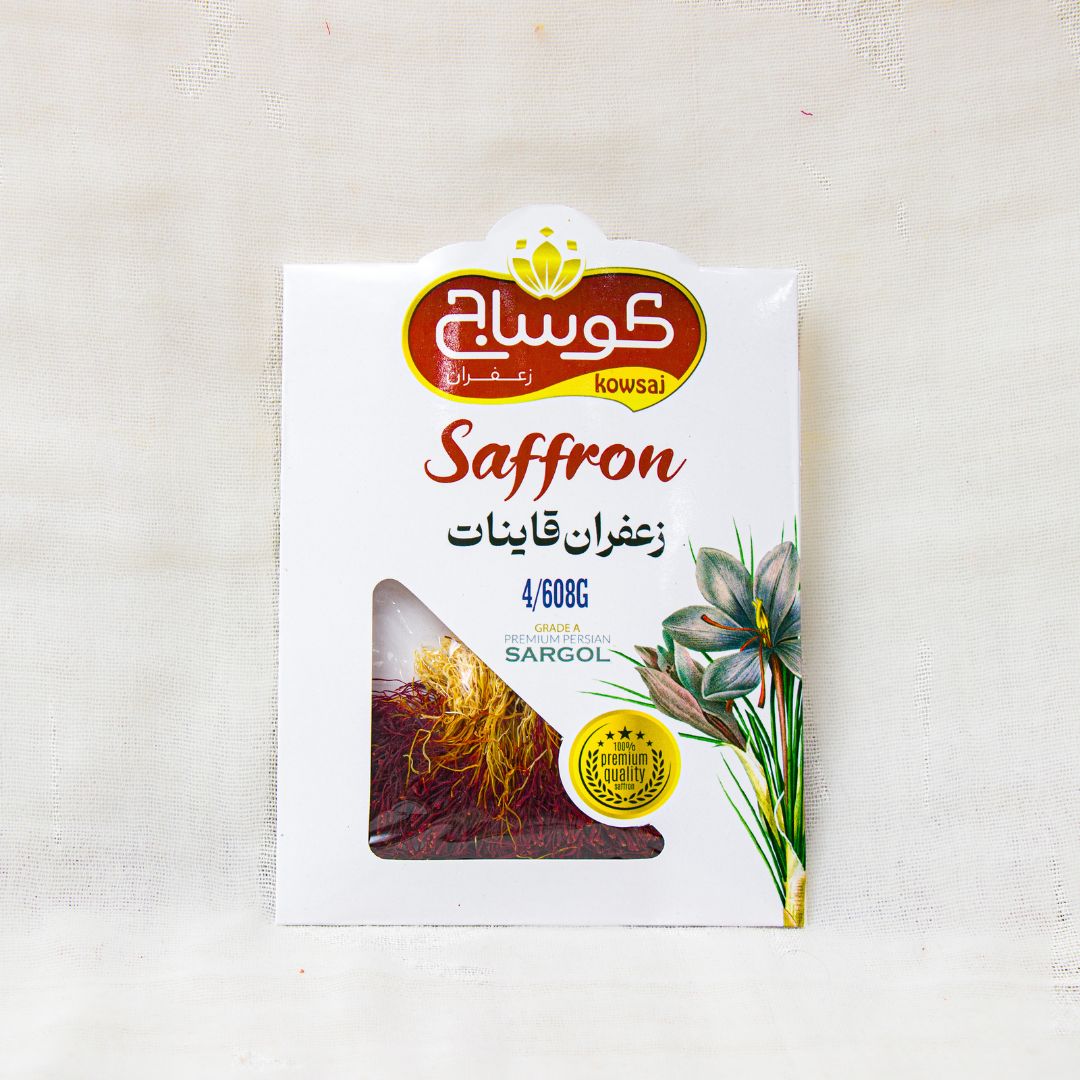 زعفران دختر پیچ ۴.۶ گرمی با بسته بندی پاکتی محصولات بسته بندی